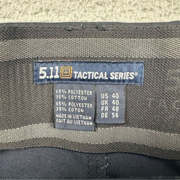 5.11 Tactical Pants Mens 40 Blue Cargo Rip Stop TAC105 Work Wear First Responder - Picture 12 of 14